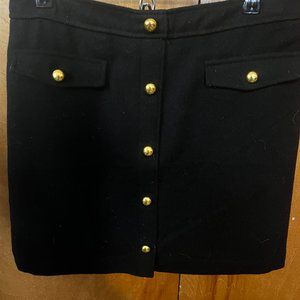 Loft Black Wool Skirt Size 8